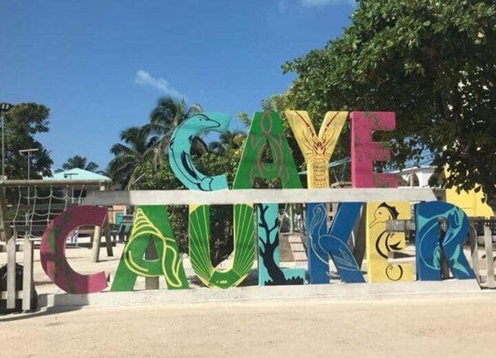 Caye Caulker Belize island sign