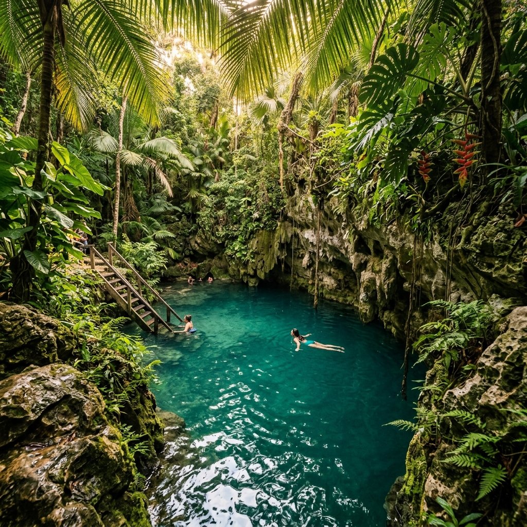 Inland Blue Hole and Belmopan City from Belize City Belize tour photo