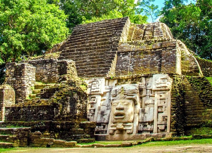 Lamanai Maya temple in Belize